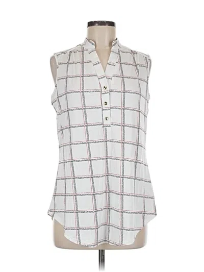 Pre-owned Perseption Concept Sleeveless Blouse In White