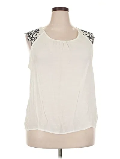 Pre-owned Perseption Concept Sleeveless Blouse In White