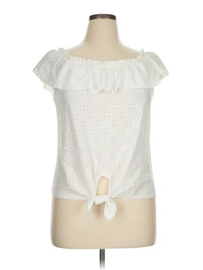 Pre-owned Perseption Concept Sleeveless Blouse In White