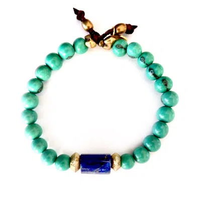 Persia Dona Jewelry Blue Brazilian Acai X Lapis Lazuli Mens Bracelet