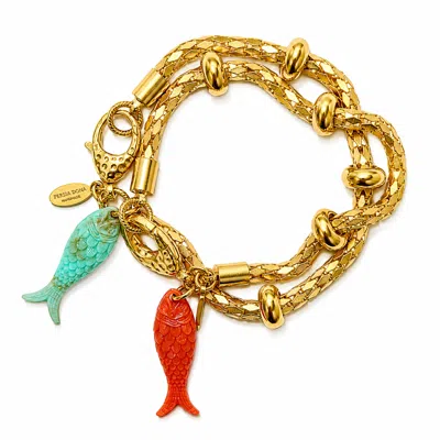 Persia Dona Jewelry Women's Fishy Bracelet - Orange