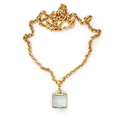Persia Dona Jewelry Women's Gold Mini Square Locket Pendant Necklace