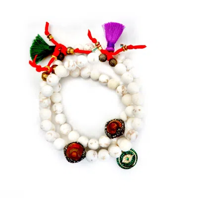 Persia Dona Jewelry Women's White Bodrum Trio Set Bracelets