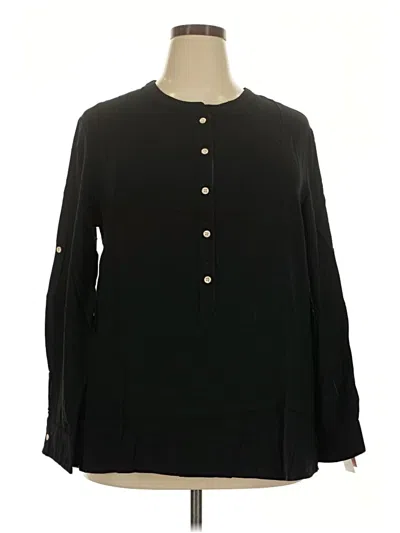 Pre-owned Persifor Long Sleeve Blouse In Black
