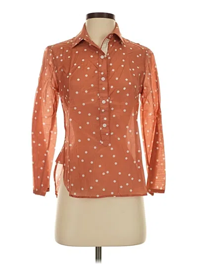 Pre-owned Persifor Long Sleeve Blouse In Orange
