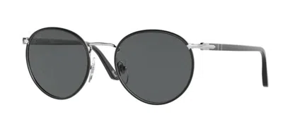 Pre-owned Persol 0po 2422 Sj 1119b1 Silver Matte Black/grey Men's Sunglasses In Gray