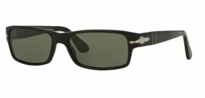 Pre-owned Persol 0po 2747 S Po2747s (57) 95/48 Black Polarized Sunglasses In Green