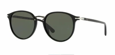 Pre-owned Persol 0po 3210 S 95/31 Black Sunglasses In Green