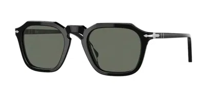 Pre-owned Persol 0po 3292s 95/58 Black/green Polarized Unisex Sunglasses
