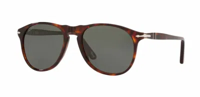 Pre-owned Persol 0po 9649s 24/58 Havana/gray Polarized Sunglasses