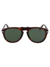 Persol Round Frame Sunglasses In Green