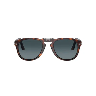 Persol 0po0714 Round Tortoiseshell Acetate Sunglasses With Keyhole Bridge In Multi