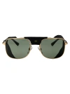Persol Square Frame Sunglasses In 114958 Gold
