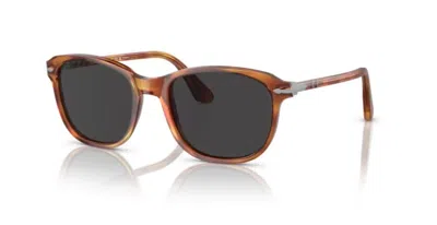 Pre-owned Persol 0po1935s 96/48 Terra Di Siena/black Polarized Unisex Sunglasses In Green