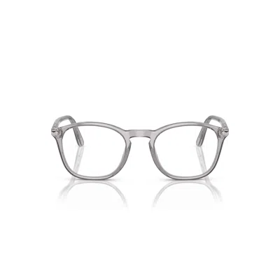 Persol 0po3007v Translucent Grey Acetate Eyeglasses With Keyhole Bridge In Gray