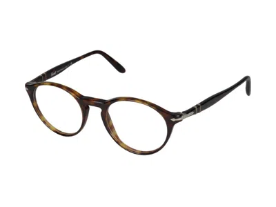 Persol 0po3092v Round Acetate Frame Eyeglasses In Red