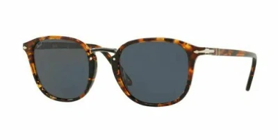 Pre-owned Persol 0po3186s 1081r5 Tortoise Brown/blue Sunglasses