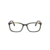 Persol 0po3189v Rectangular Tortoiseshell Eyeglasses With Silver Accent In Orange