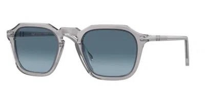 Pre-owned Persol 0po3292s 309/q8 Transparent Grey/azure Blue Gradient Unisex Sunglasses