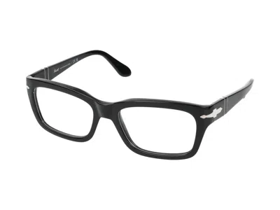 Persol 0po3301v Acetate Rectangular Eyeglasses In Black