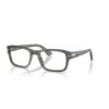 Persol 0po3364v Translucent Grey Acetate Rectangular Eyeglasses In Gray