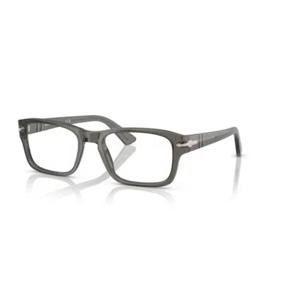 PERSOL 0PO3364V TRANSLUCENT GREY ACETATE RECTANGULAR EYEGLASSES