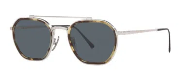 Pre-owned Persol 0po5010st 8014r5 Silver/blue Unisex Sunglasses