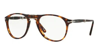 Pre-owned Persol 0po9714vm 24 Brown Havana/ Silver Men's Eyeglasses In Clear