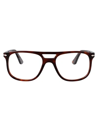Persol 24 Havana Acetate Glasses In Burgundy