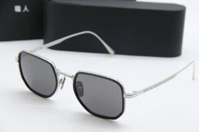 Pre-owned Persol 5006-st 8006b1 Silver Black Authentic Sunglasses W/case 47-20