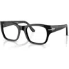 Persol 50mm Rectangle Optical Glasses In Black
