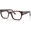 Persol 50mm Rectangle Optical Glasses In Black