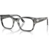 Persol 50mm Rectangle Optical Glasses In Gray