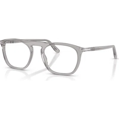 Persol 51mm Square Optical Glasses In Metallic