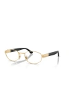 Persol 52mm Oval Optical Glasses In Gold