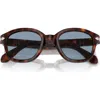 Persol 52mm Phantos Sunglasses In Havana/blue