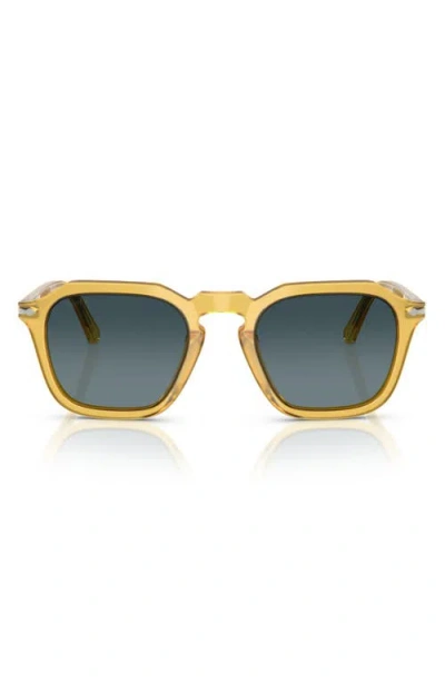 Persol 52mm Polarized Gradient Square Sunglasses In Yellow