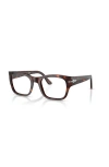 Persol 52mm Rectangle Optical Glasses In Black