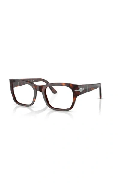Persol 52mm Rectangle Optical Glasses In Black