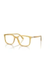 Persol 52mm Rectangle Optical Glasses In Yellow
