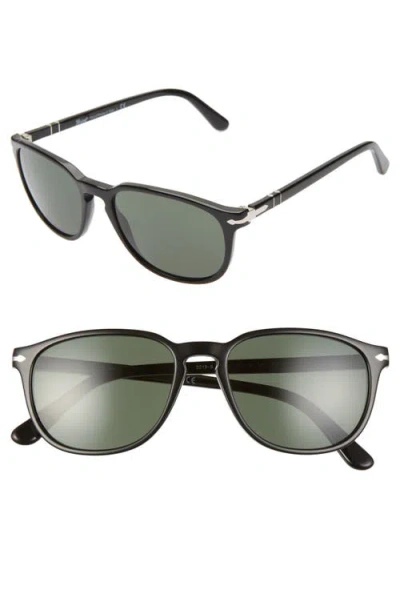 Persol 52mm Retro Inspired Sunglasses In Black/green