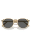 Persol 52mm Round Sunglasses In Opal Beige