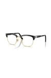 Persol 52mm Square Optical Glasses In Black