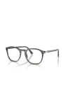 Persol 52mm Square Optical Glasses In Black