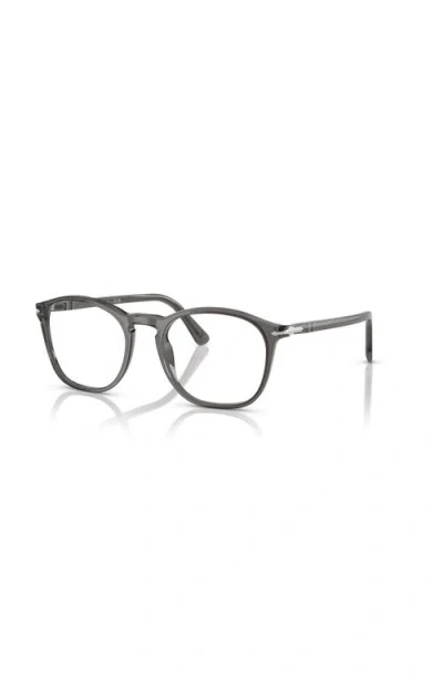 Persol 52mm Square Optical Glasses In Black