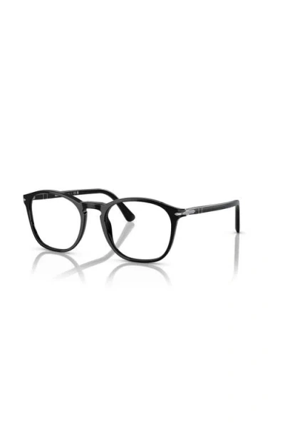 Persol 52mm Square Optical Glasses In Black