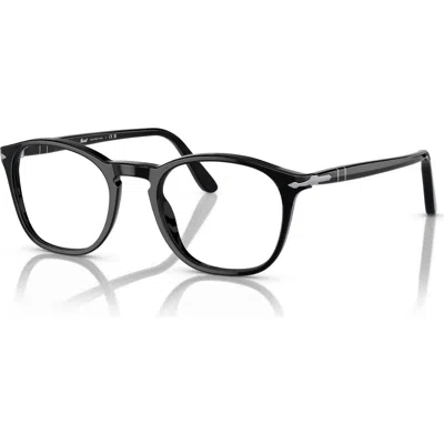 Persol 52mm Square Optical Glasses In Black