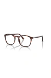 Persol 52mm Square Optical Glasses In Black