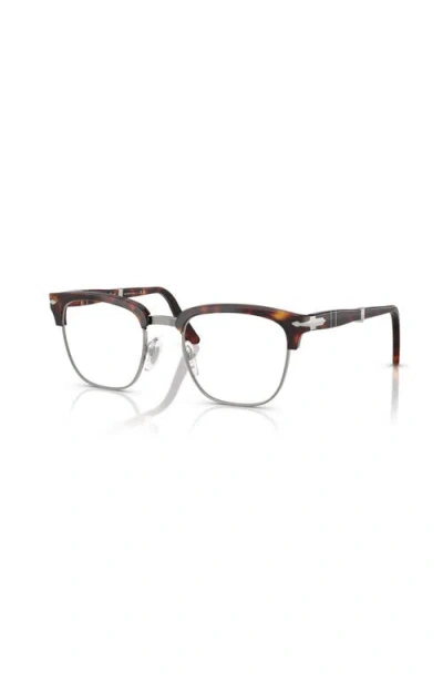 Persol 52mm Square Optical Glasses In Black