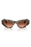Persol 53mm Polarized Butterfly Sunglasses In Gray